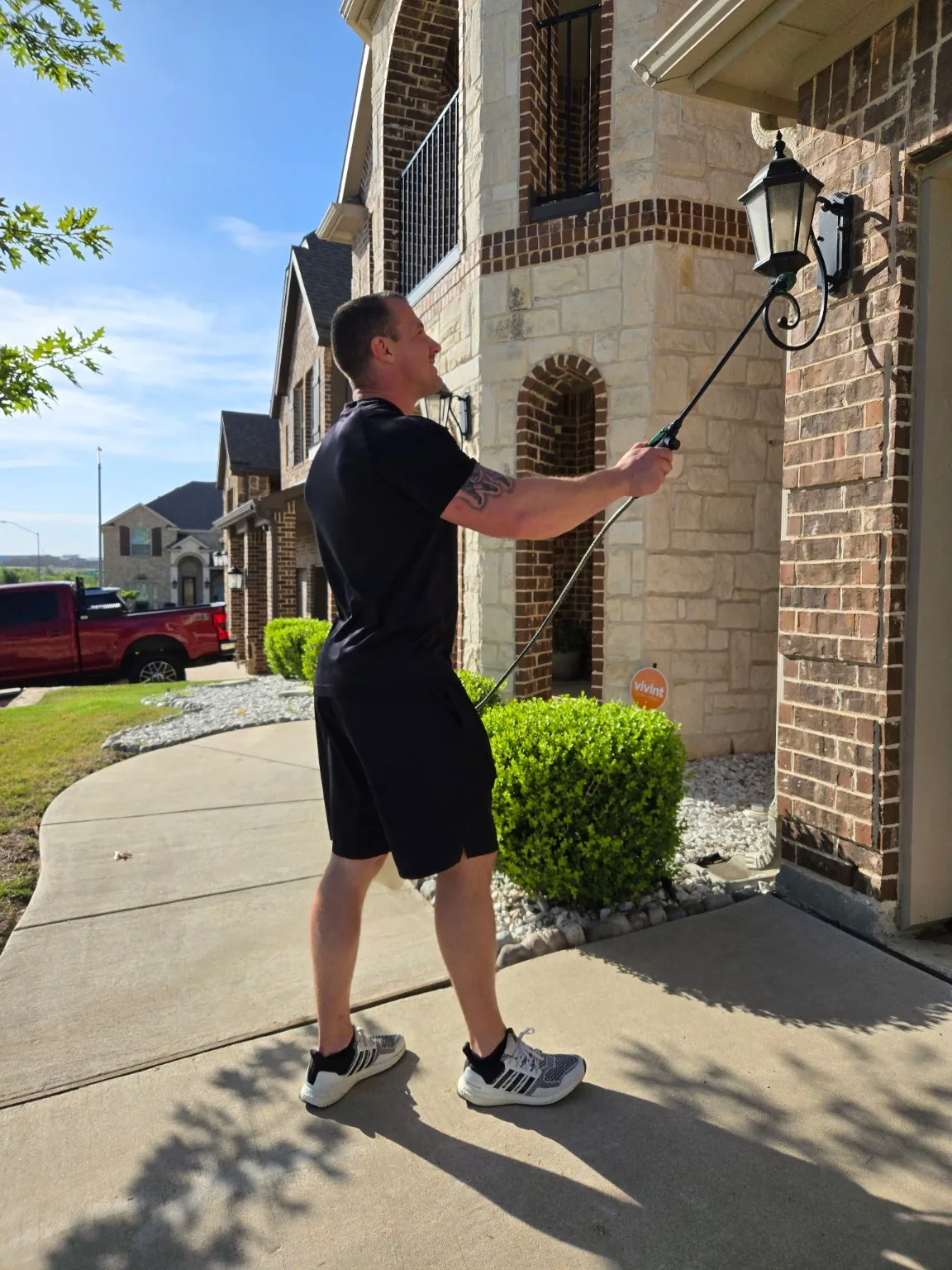 Treating eaves and exterior lighting