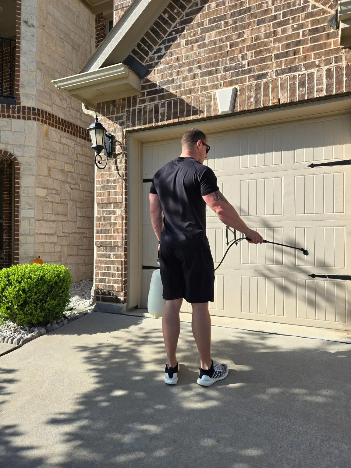 Garage perimeter pest treatment